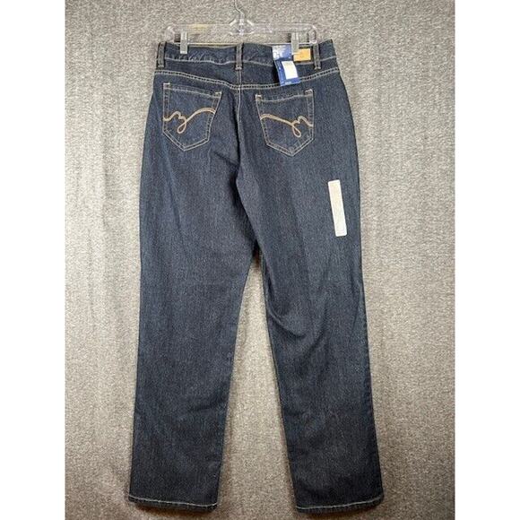 Bandolino Mandie High Rise Dark Wash Size 12 Straight Leg Classic Fit Jeans NEW - Picture 2 of 6